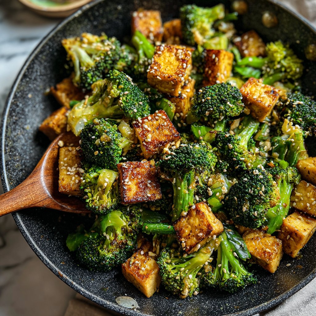 Healthy Dinner Broccoli Tofu Skillet