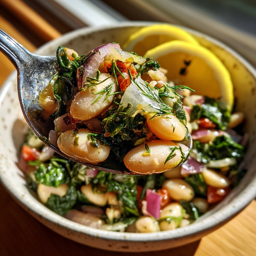 Healthy Lunch White Bean Lemon Salad