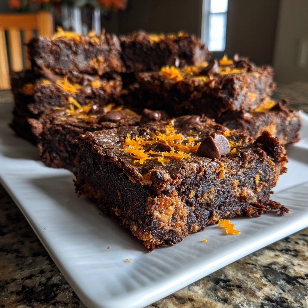 Cottage Cheese Brownies with Orange Zest