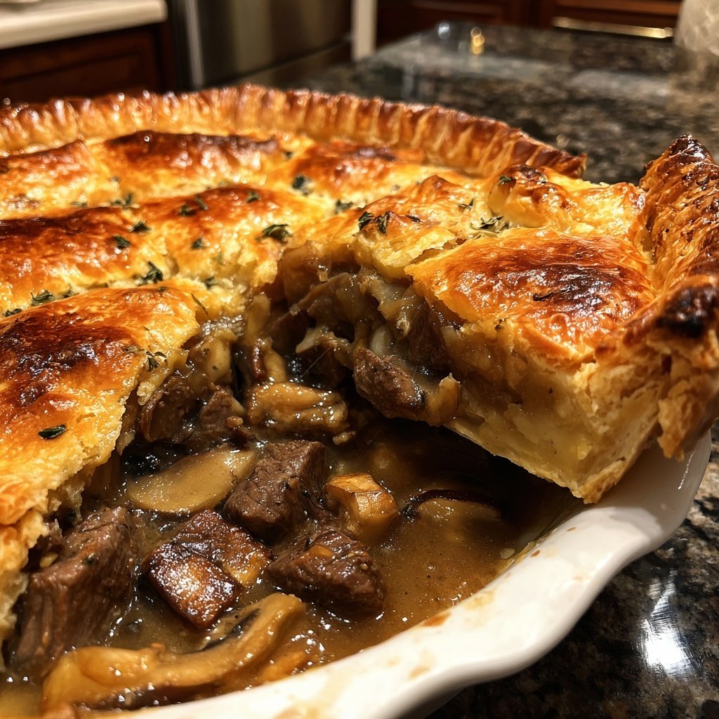 Comfort Food Beef and Mushroom Pot Pie