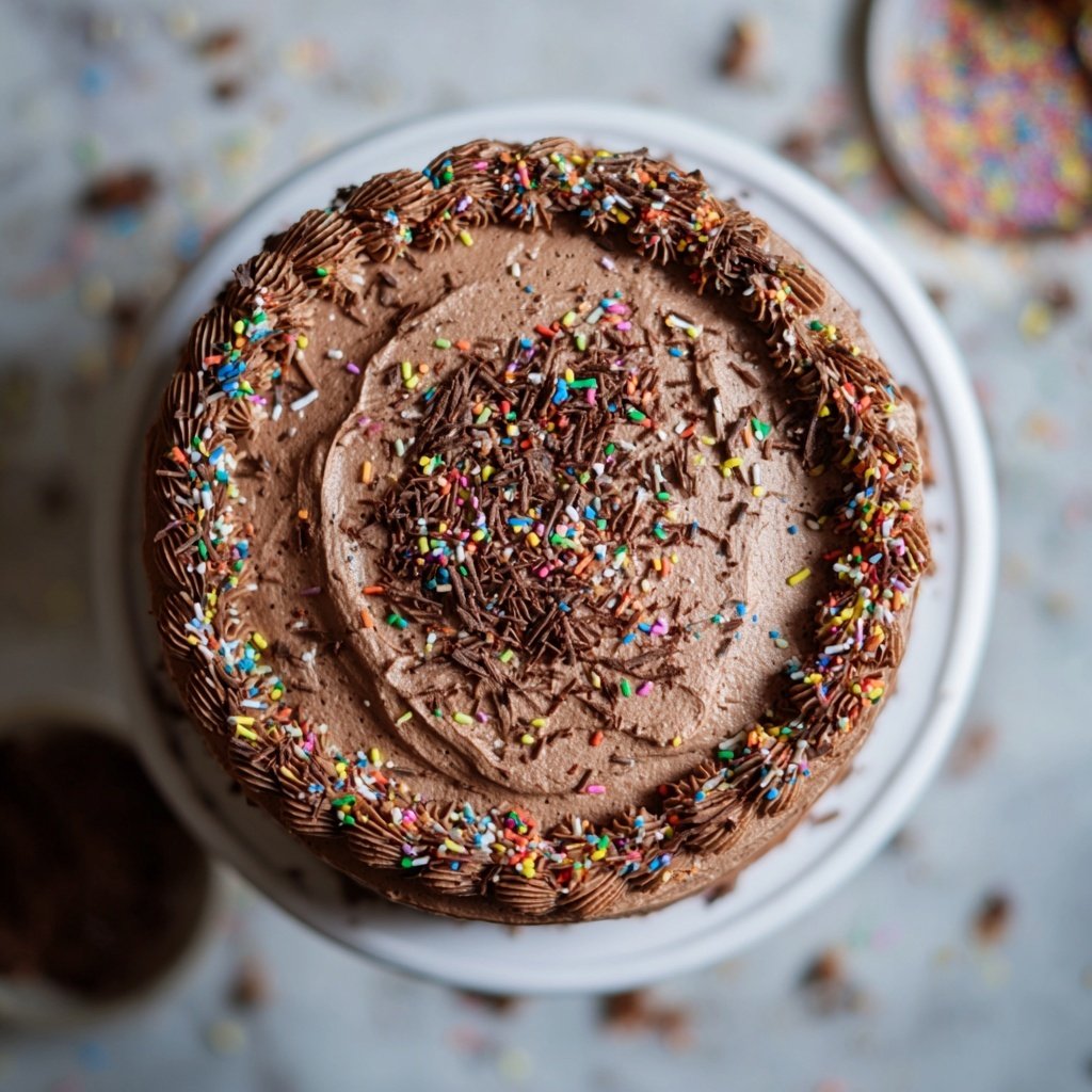 Chocolate Buttercream Birthday Cake