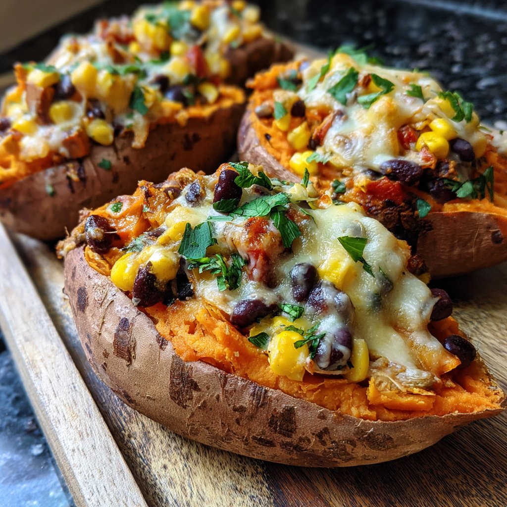 Valentine Dinner Stuffed Sweet Potatoes