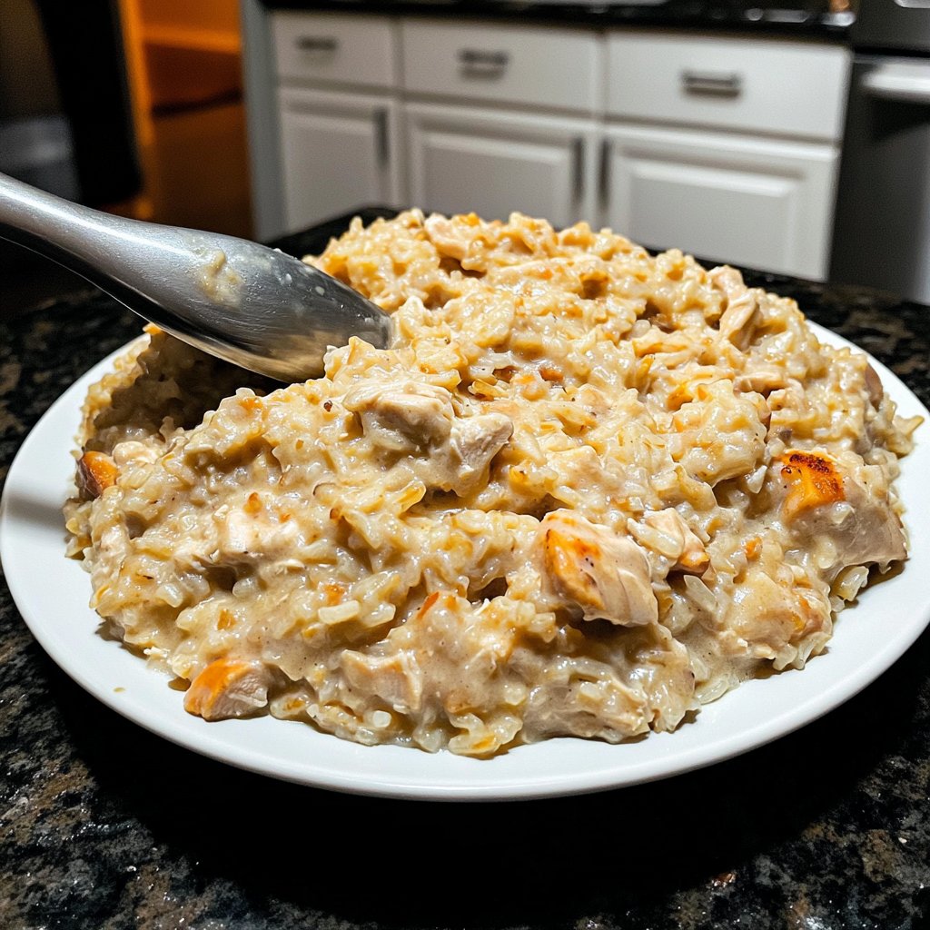 Creamy Slow Cooker Chicken and Rice