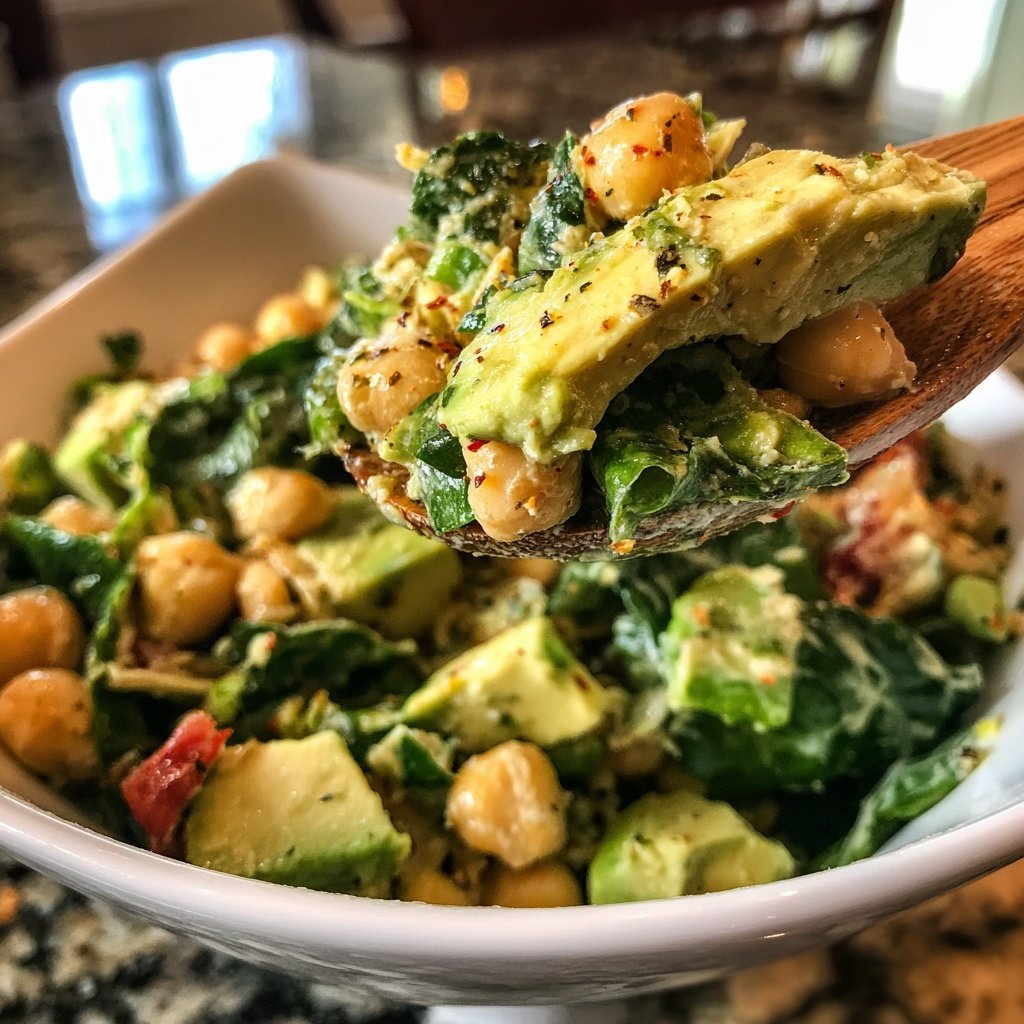 Healthy & Light Avocado Chickpea Salad