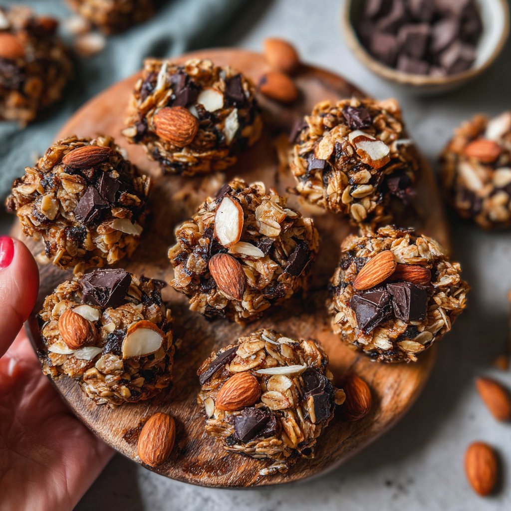 Chocolate Almond Coconut Granola Bites
