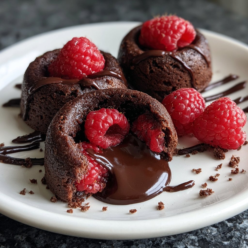 Chocolate Raspberry Lava Cakes