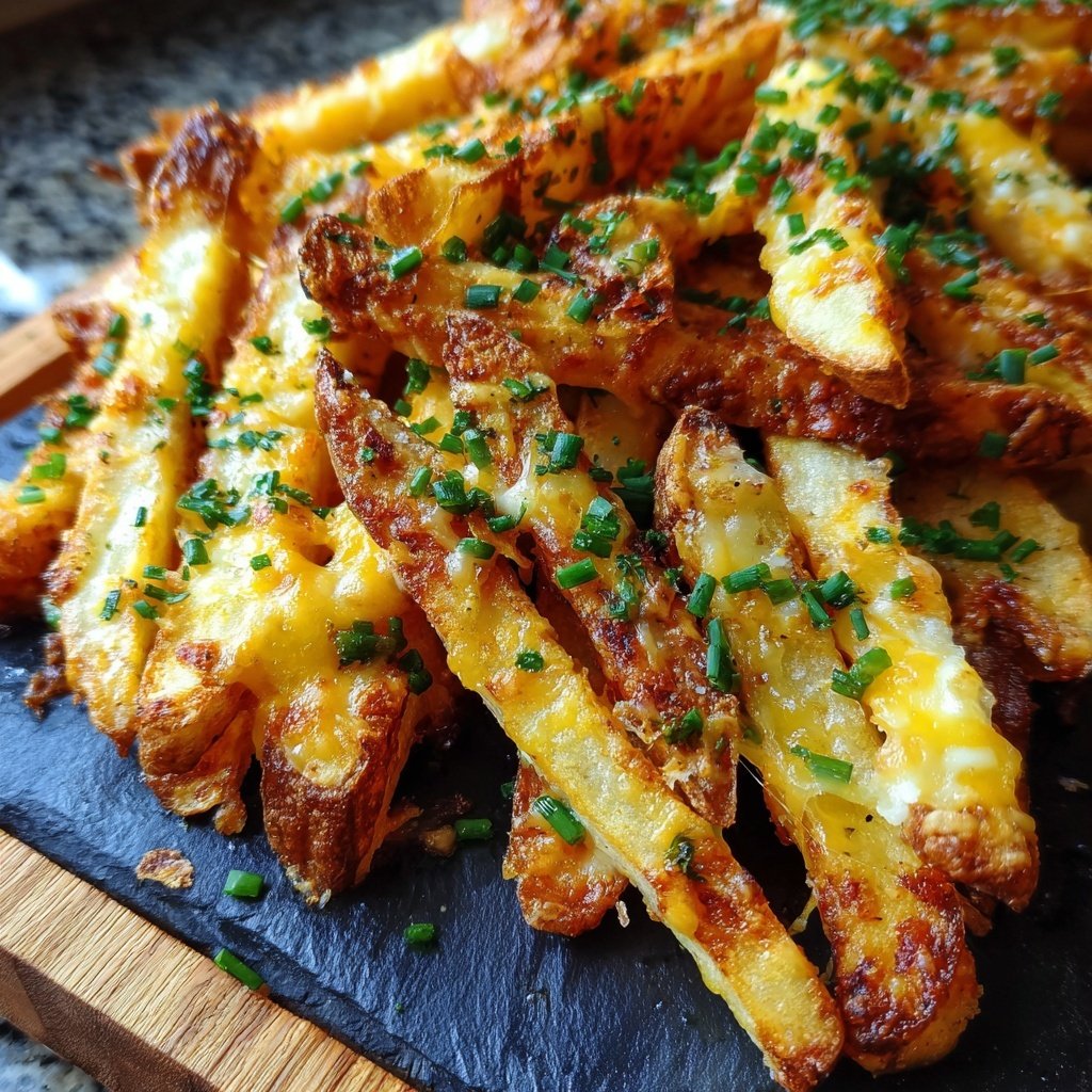 Super Bowl Food Cheesy Baked Fries