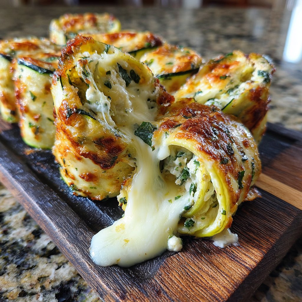 Baked Zucchini Ricotta Rollups