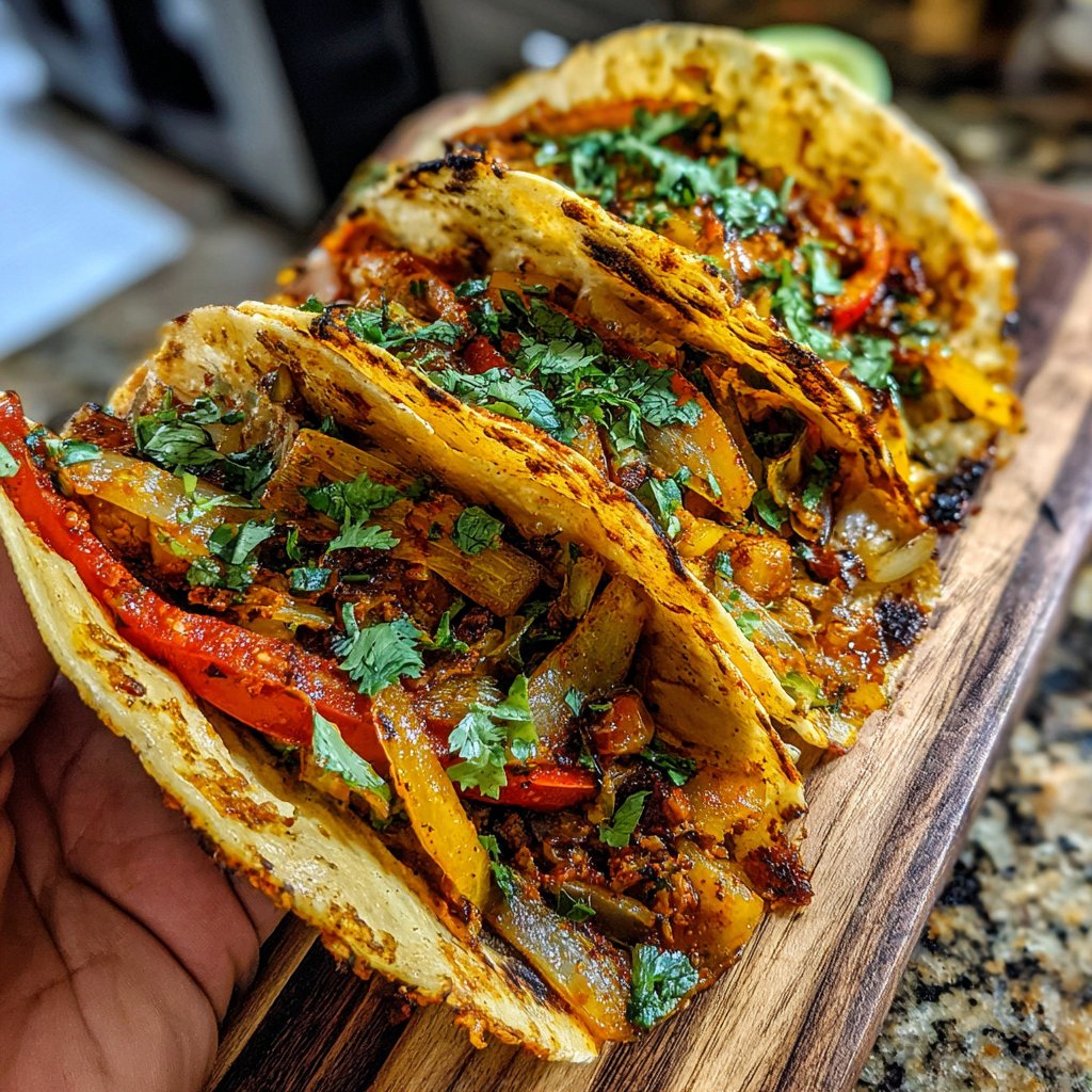 Smoky Roasted Veggie Tacos
