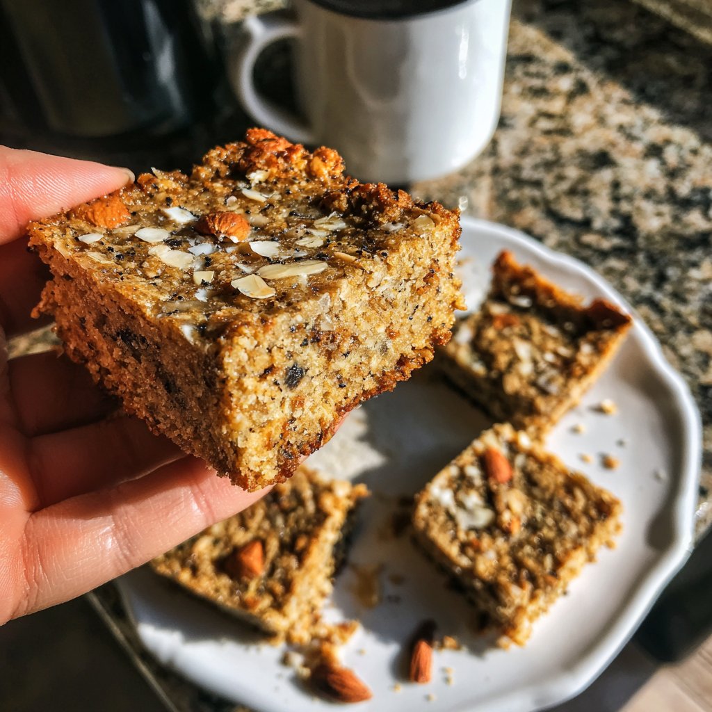 Vanilla Almond Oat Breakfast Squares