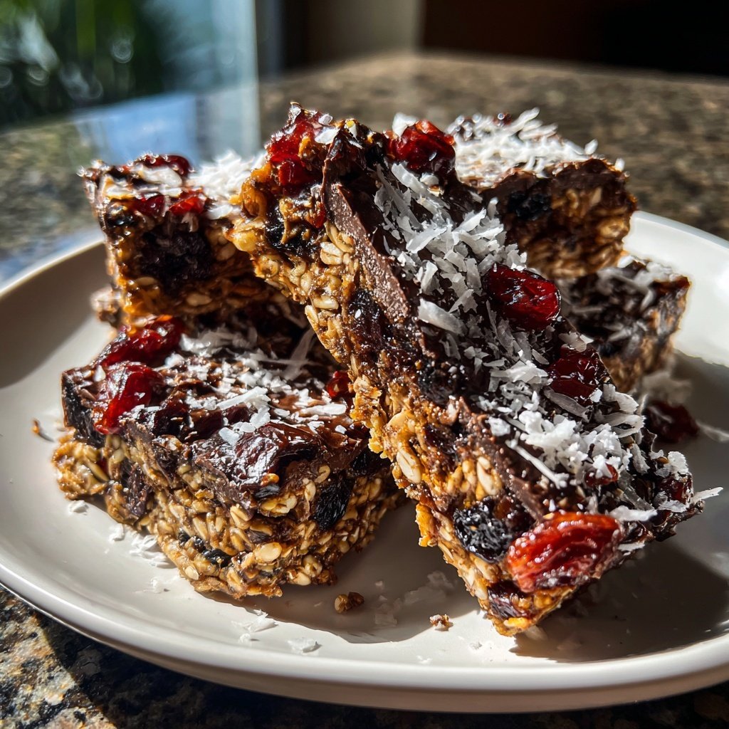 Chocolate Cherry Coconut Bars