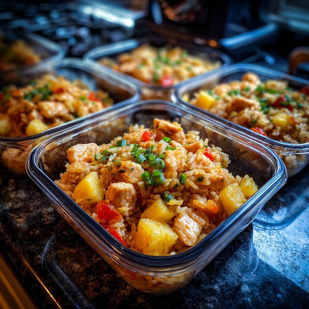 Pineapple Chicken Rice Meal Prep