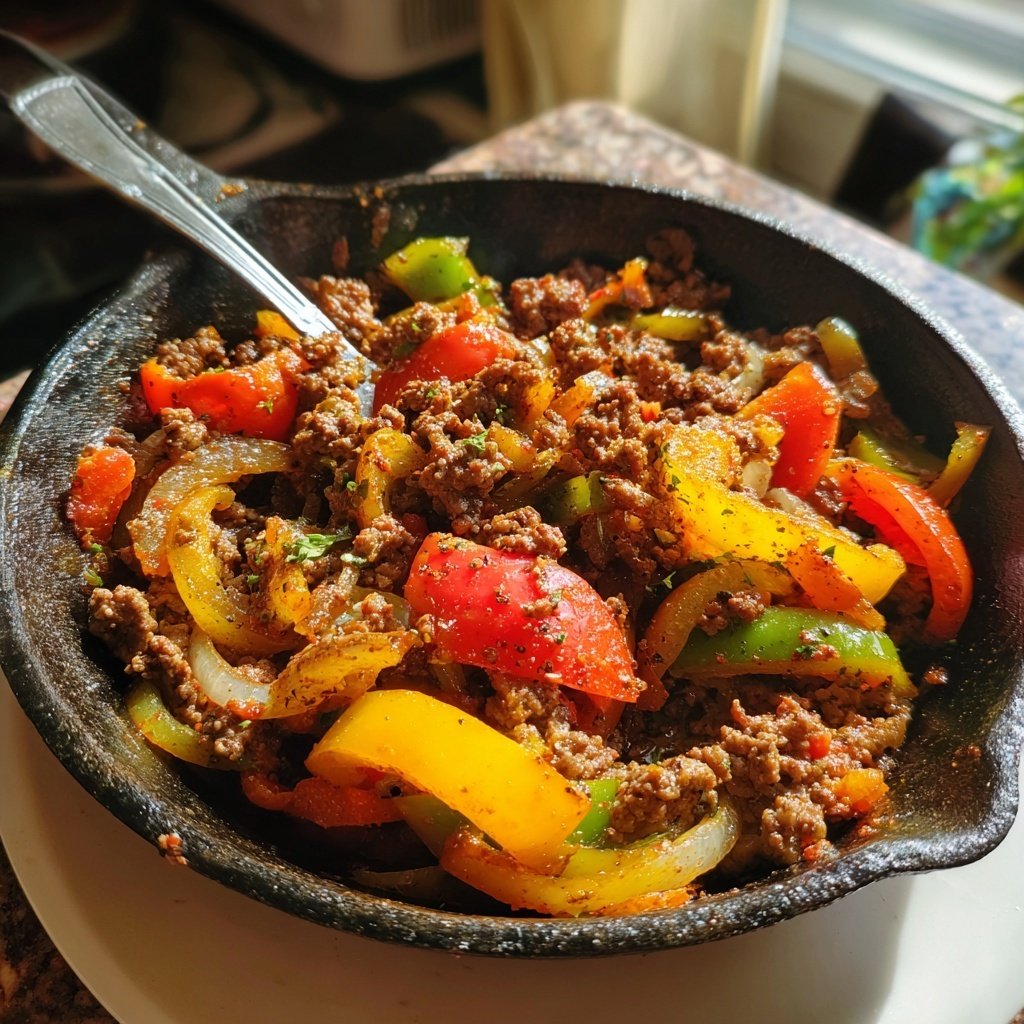 Ground Beef And Veggie Skillet