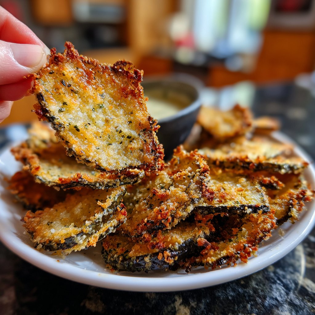 Crispy Eggplant Garlic Chips