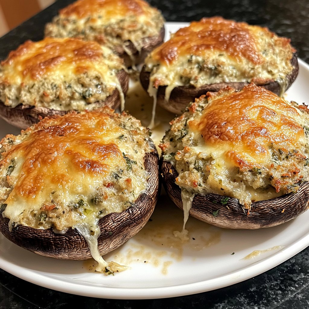 Romantic Stuffed Portobello Mushrooms