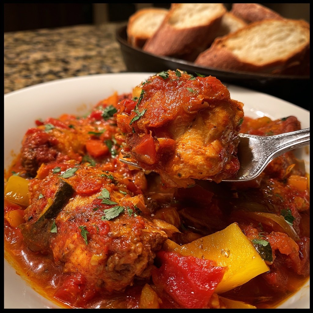 Cozy Crockpot Chicken Cacciatore