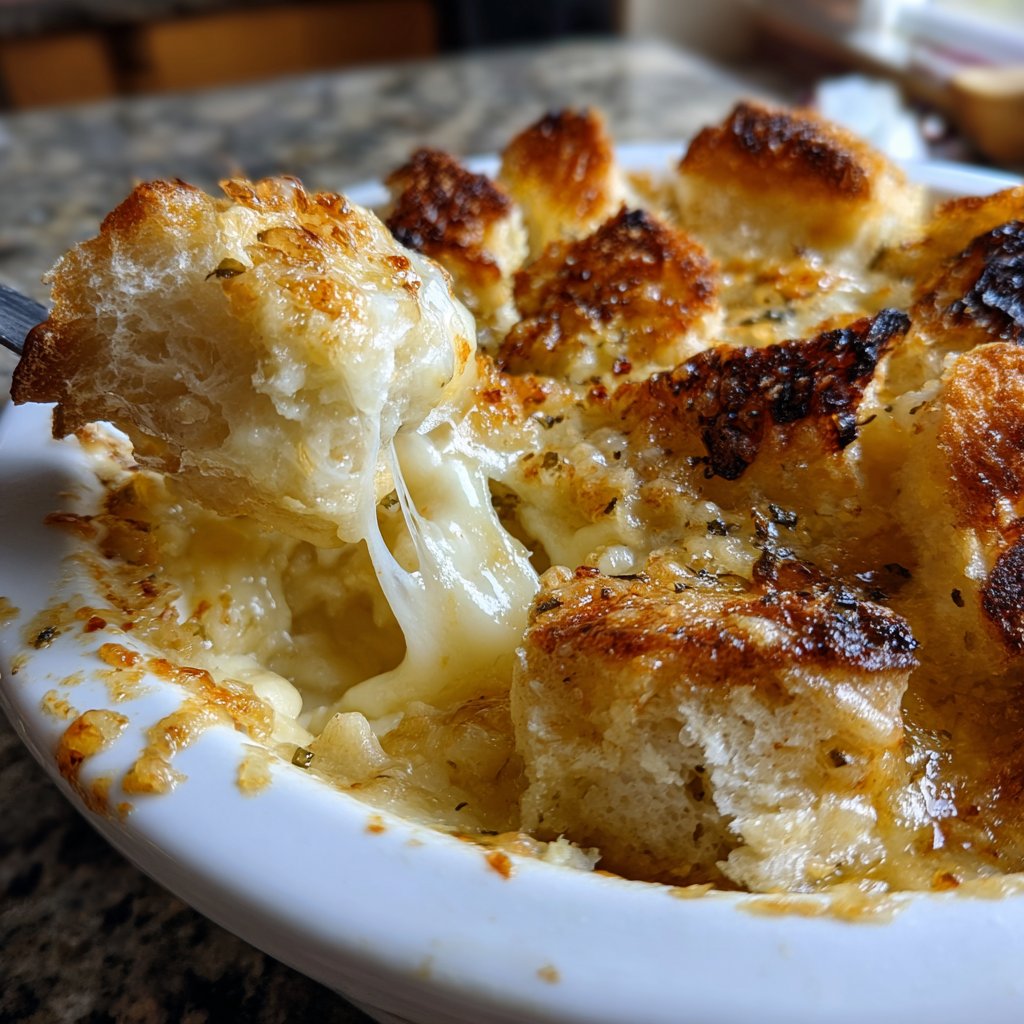 Fondue with Swiss Cheese and Garlic