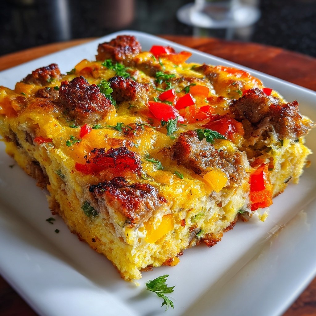 Breakfast Egg And Sausage Bake