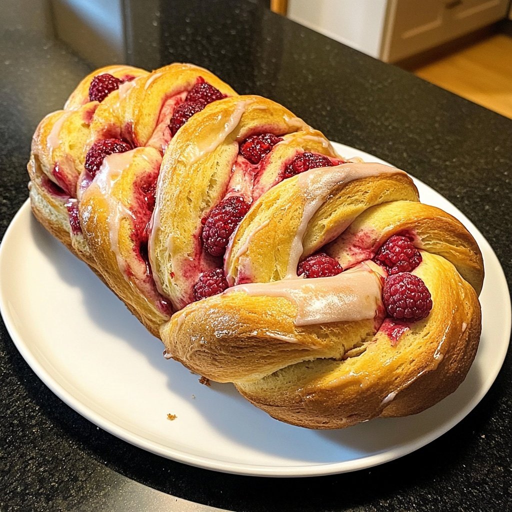 Raspberry Swirl Brioche Loaf Recipe for Breakfast or Dessert