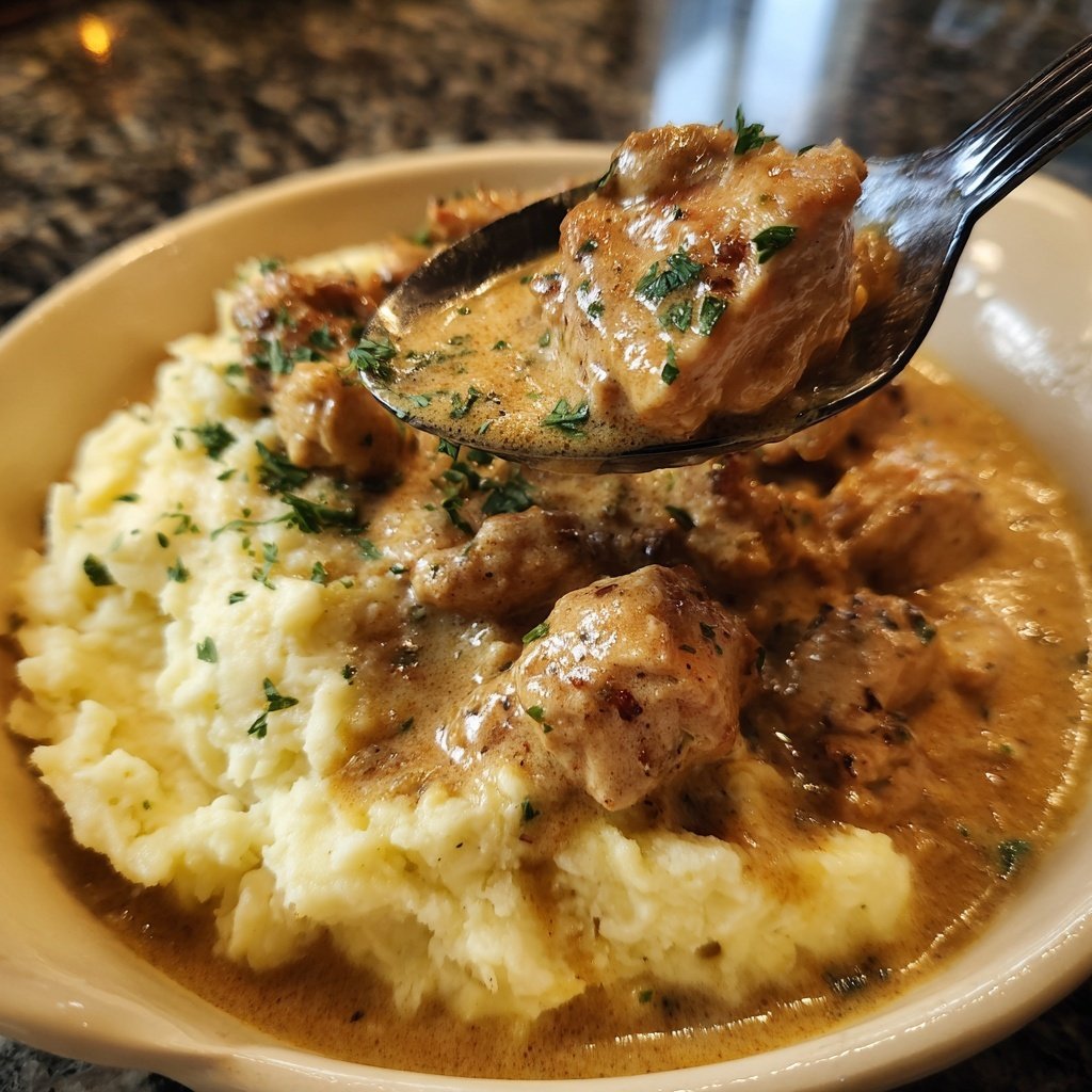 Comfort Food Creamy Chicken and Mashed Potatoes